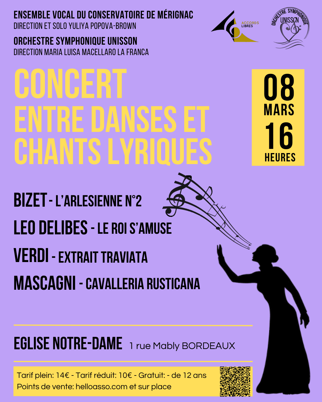 Orchestre symphonique Unisson et la chorale du conservatoire de Mérignac