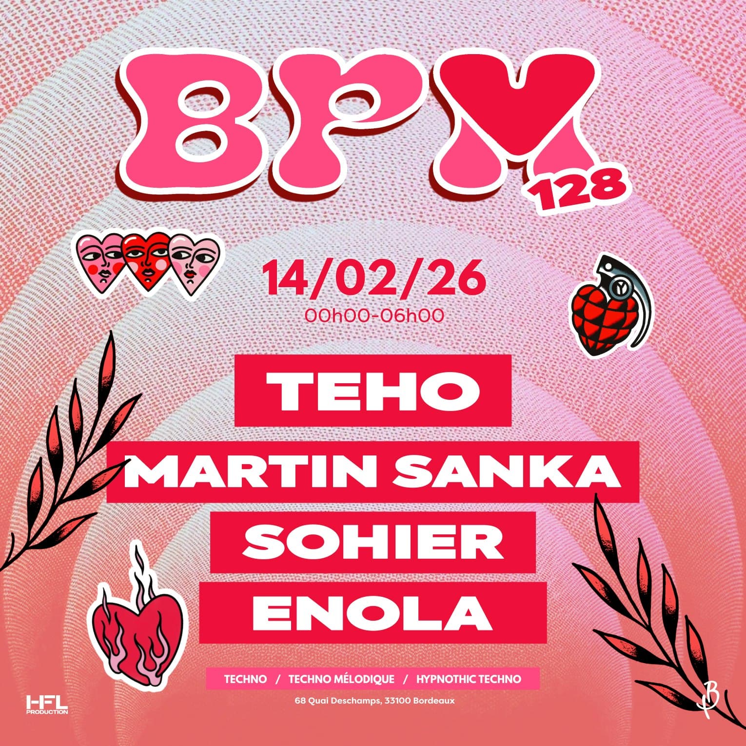 BPM 128 : TEHO, MARTIN SANKA, SOHIER, ENOLA