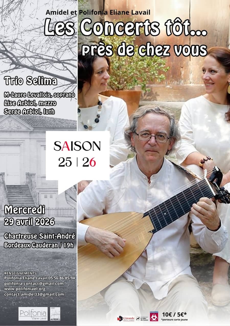 Concert tôt... Trio Selima