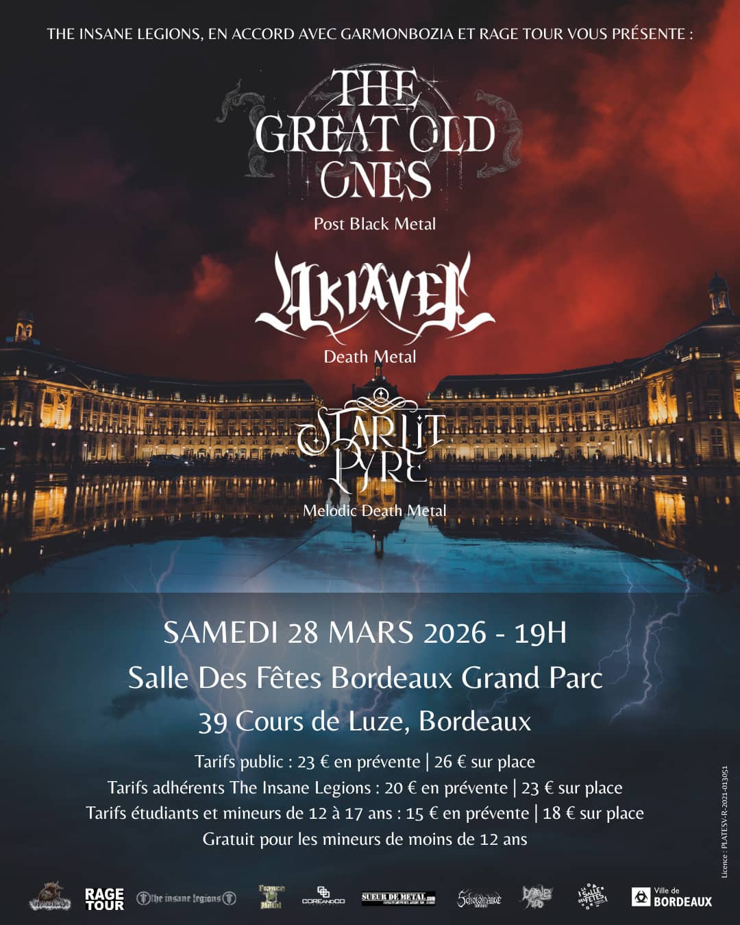 THE GREAT OLD ONES + AKIAVEL + STARLIT PYRE